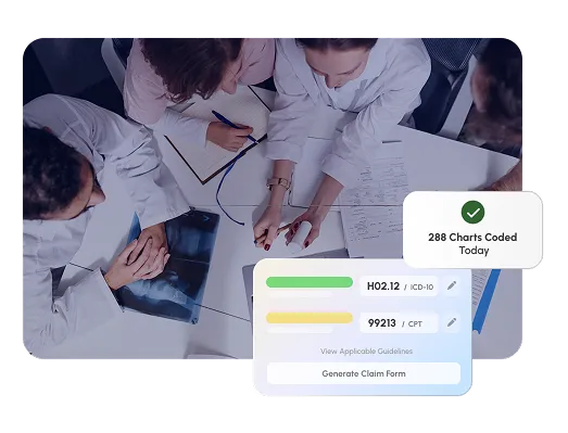 AI medical coding software that reduces workload and improves team productivity.